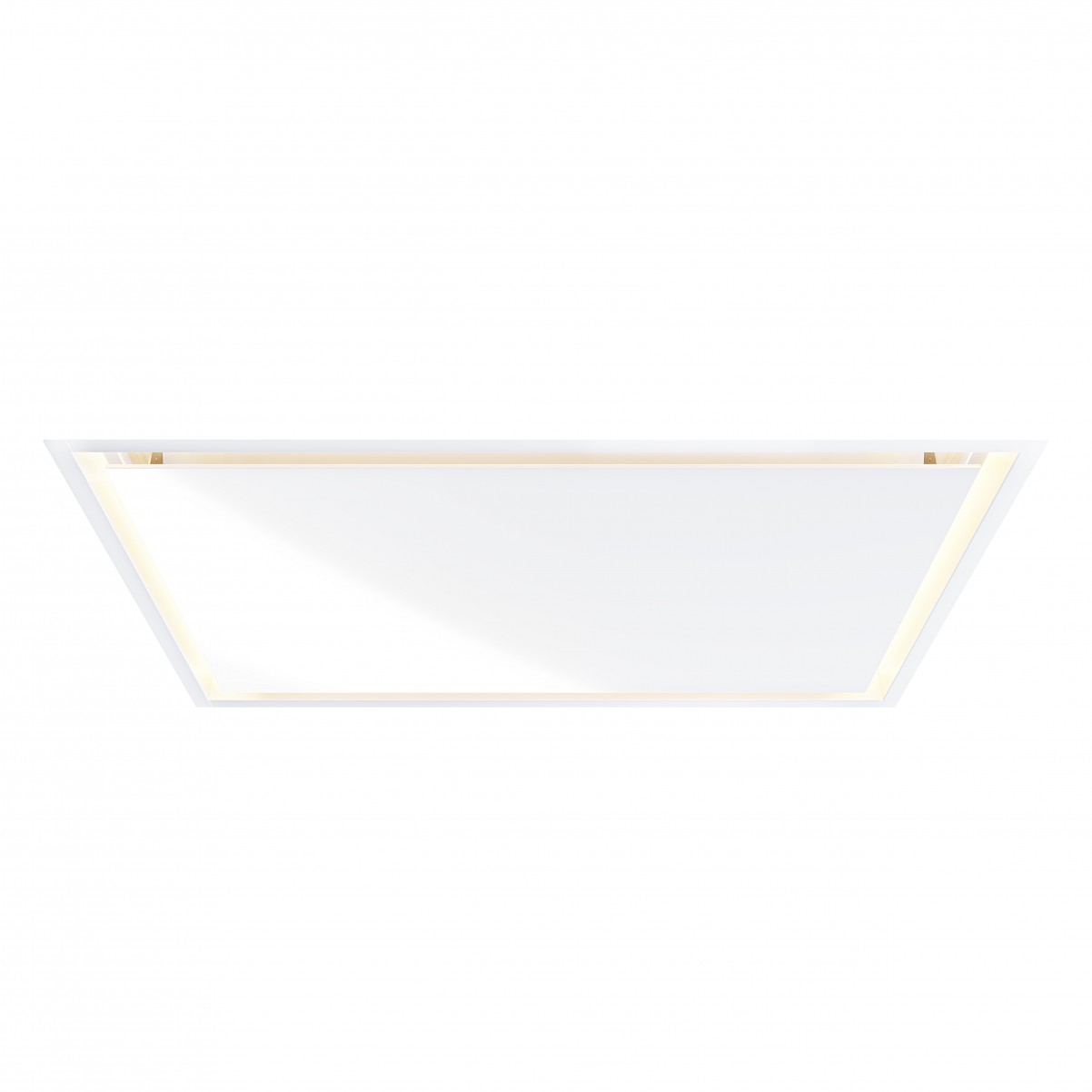 Design line tak integrerad köksfläkt Swedluxury DREAM vit+vitt härdat glas |linjär LED belysning