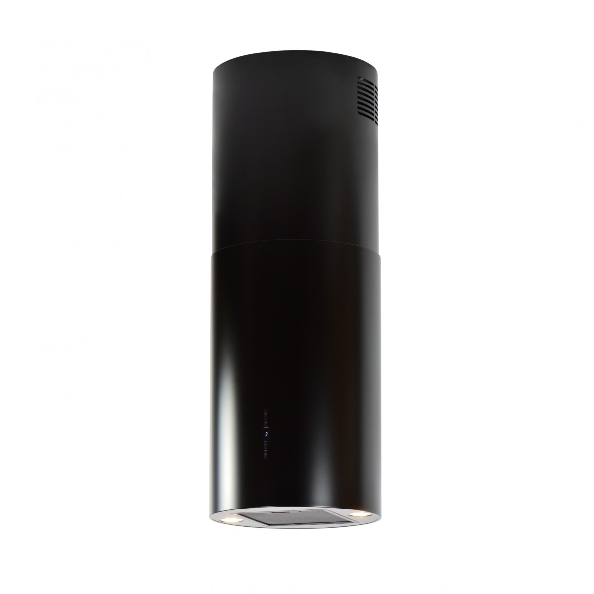 Frihängande cylinderformad köksfläkt |Explorer Z|svart matt|Design line