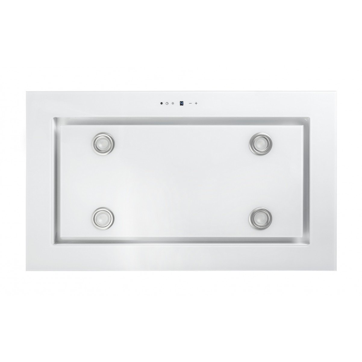 Tak-integrerad köksfläkt LYXOR  vit glas 96cm/120cm