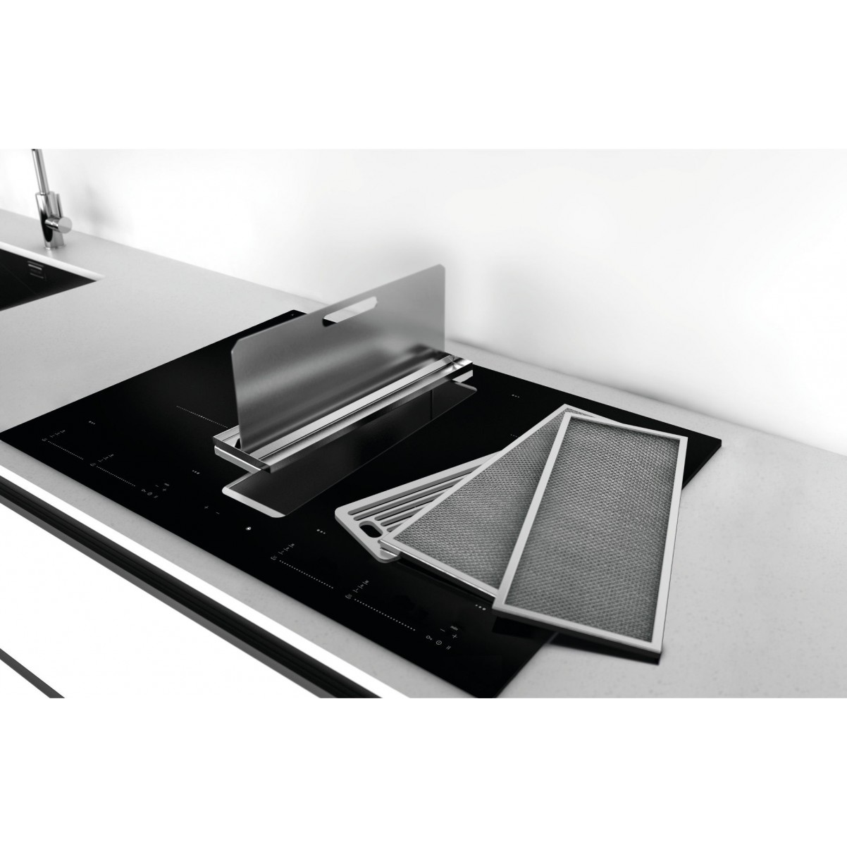 Premium line spishäll 80cm med inbyggd köksfläkt OMEGA Ω