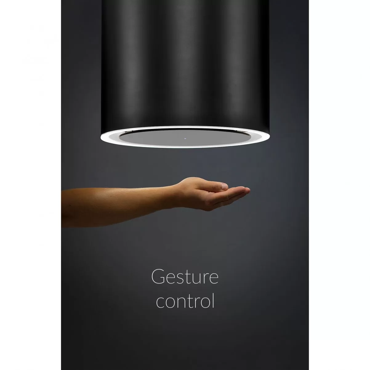 Premium line frihängande köksfläkt Monarc svart matt