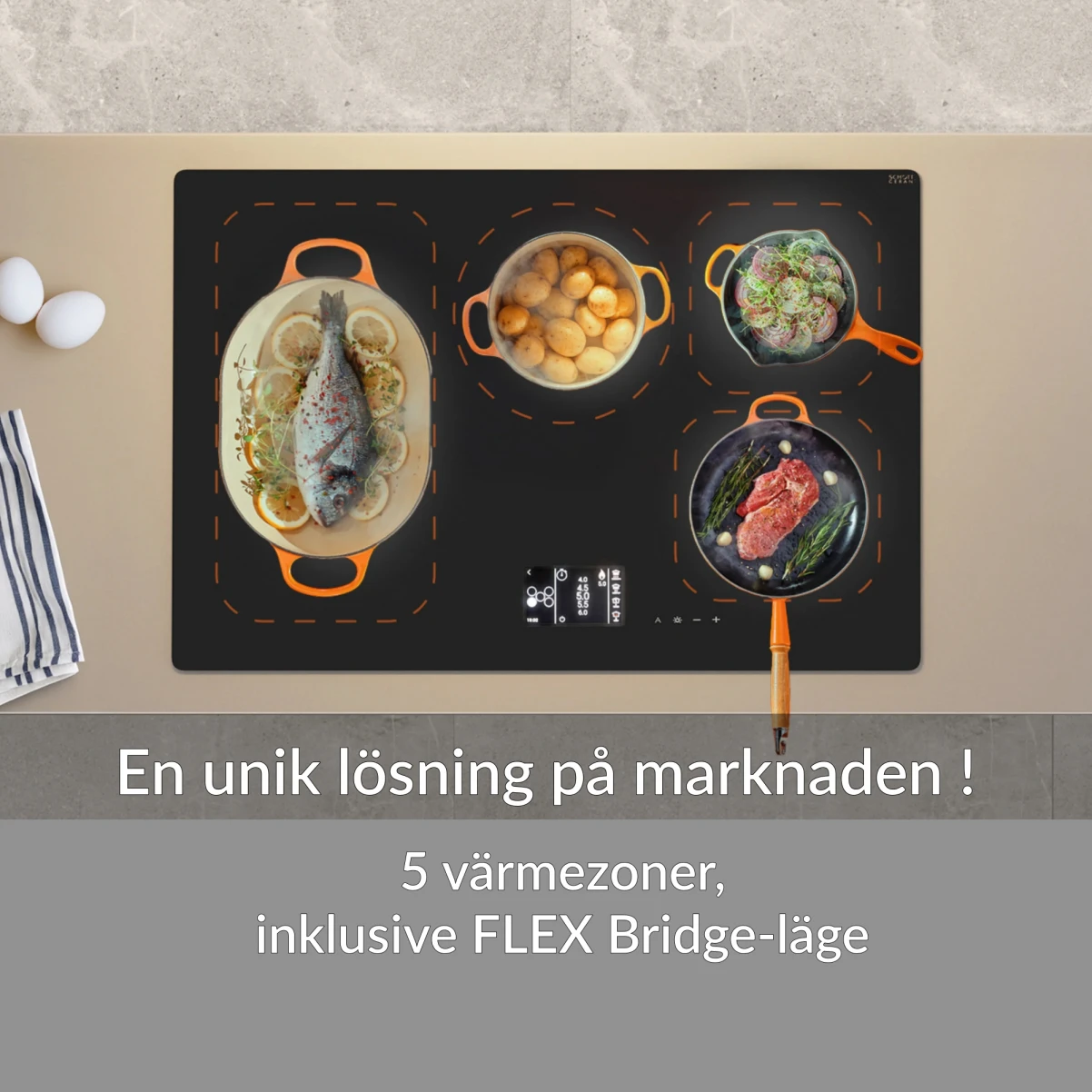 Premium line induktionshäll 80cm- SMART COOK PRO