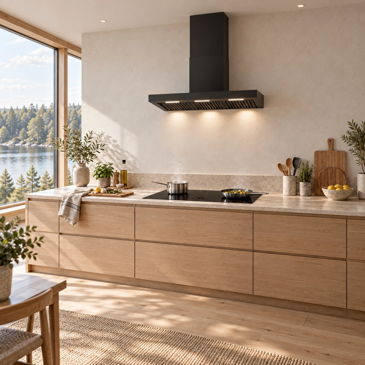 Vägghängd köksfläkt svart 90cm| Swedluxury| TWILIGHT |Design Line
