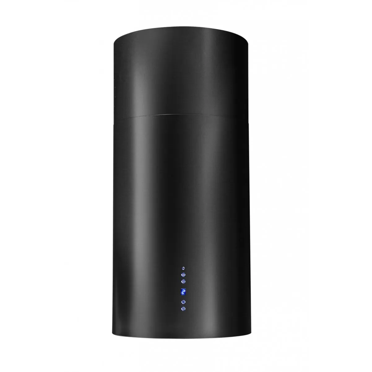 Design frihängande cylinderformad köksfläkt Explorer svart matt