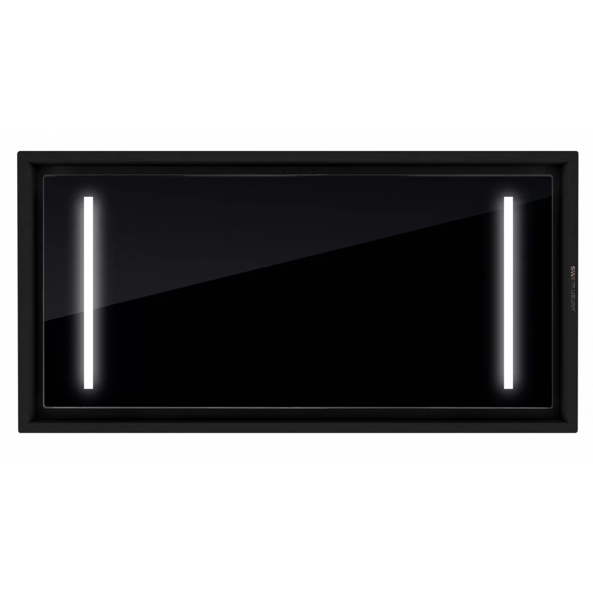 Premium line tak integrerad köksfläkt Swedluxury ALFA α svart glas