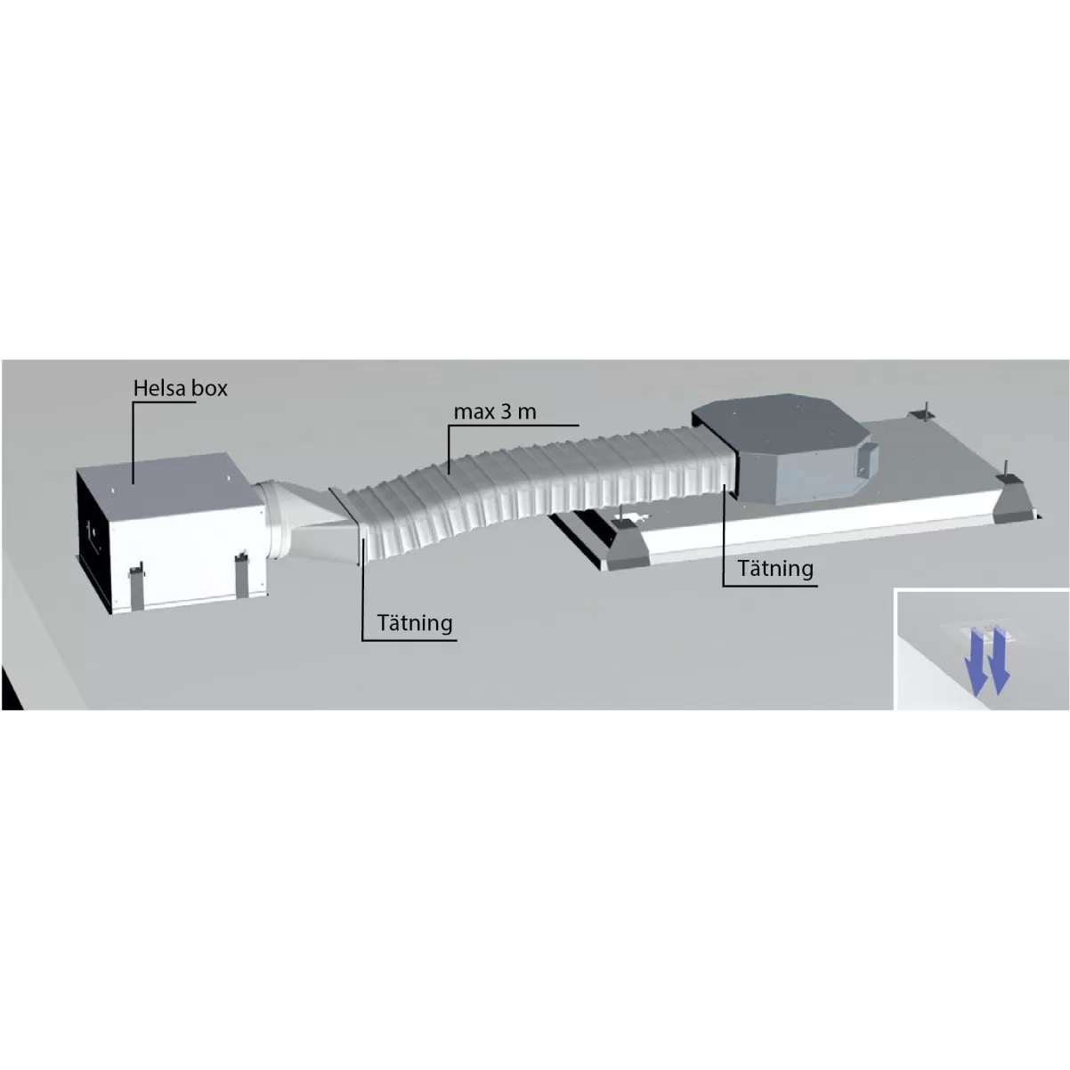 Long life keramiska kolfilter HELSA  i låda till inbyggd