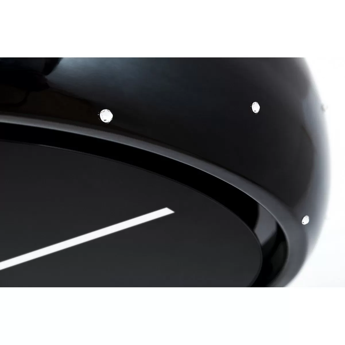 Exklusiv keramisk vajerhängd köksfläkt Impresario svart + Swarovski kristaller