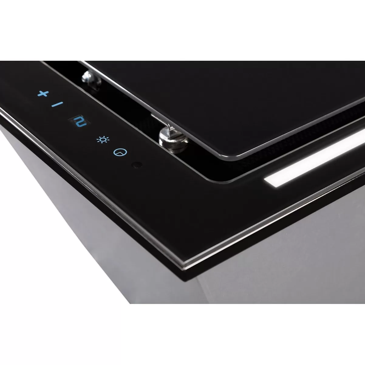 Inbyggnadsfläkt Linnea lyx| svart glas 60 cm/ 90 cm