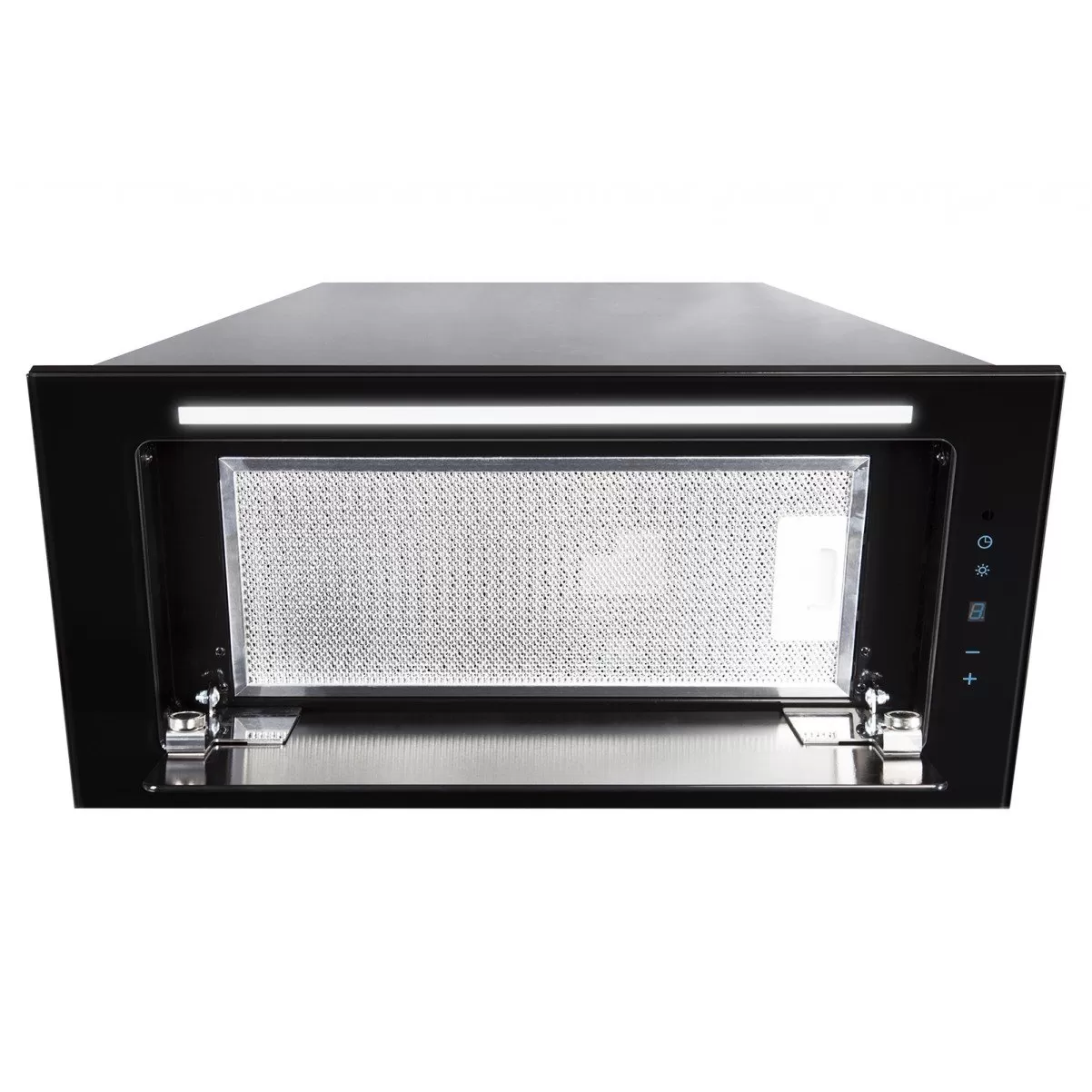 Inbyggnadsfläkt Linnea lyx| svart glas 60 cm/ 90 cm