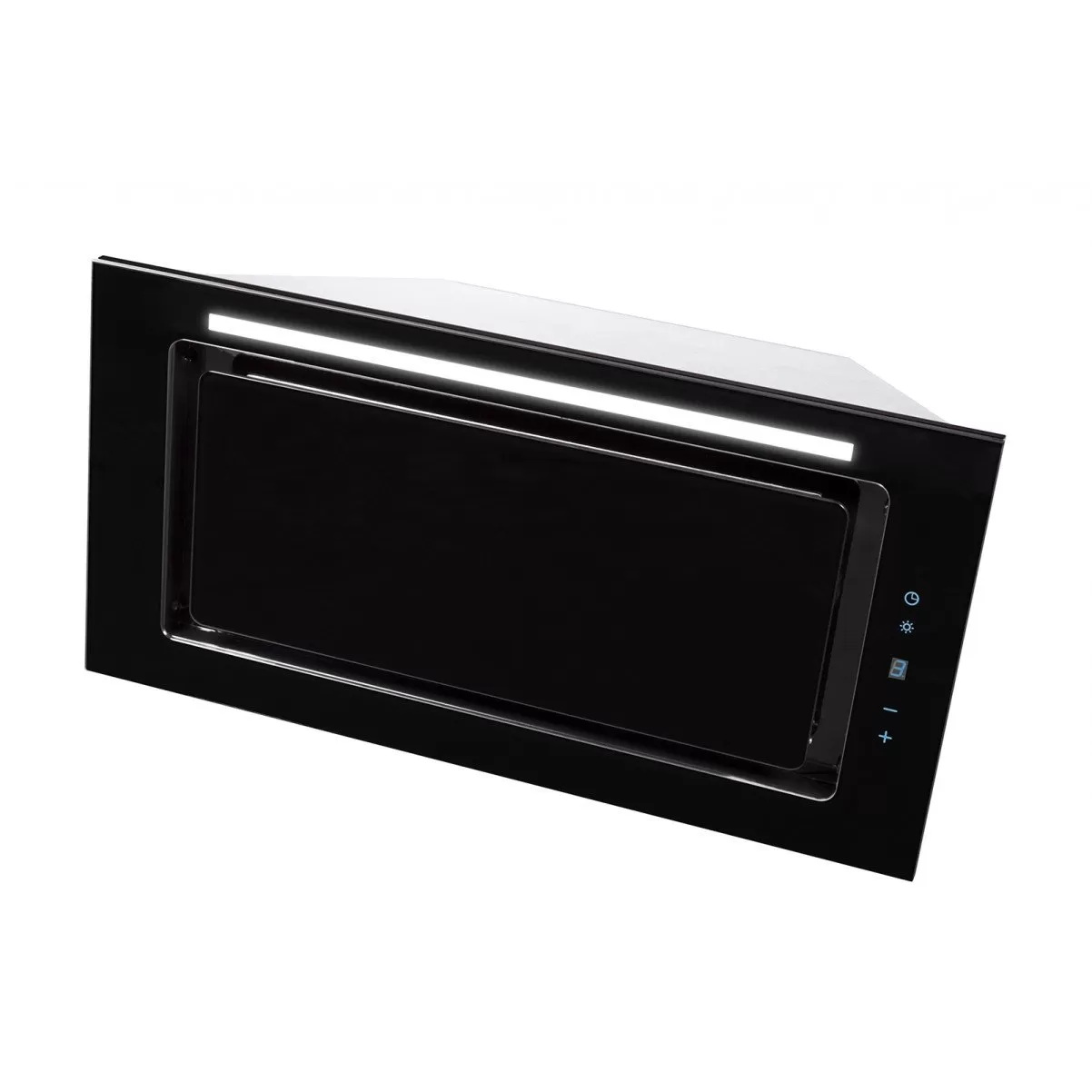 Inbyggnadsfläkt Linnea lyx| svart glas 60 cm/ 90 cm