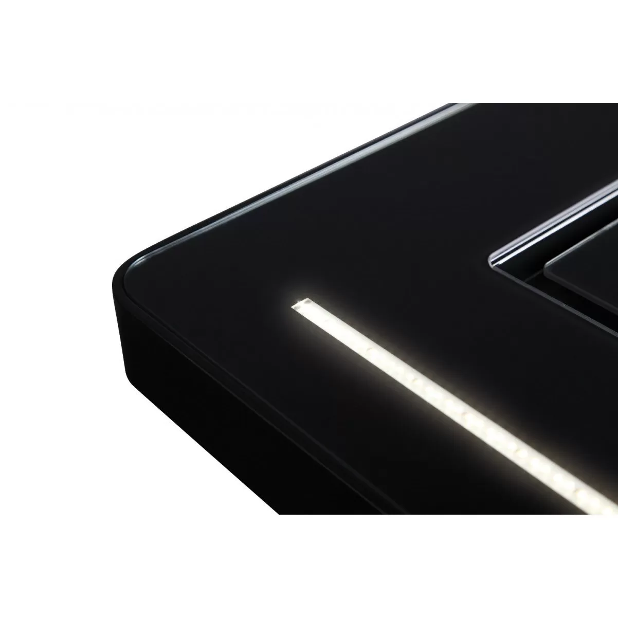 Lyx  frihängande köksfläkt Magnum svart glas 60cm/90cm