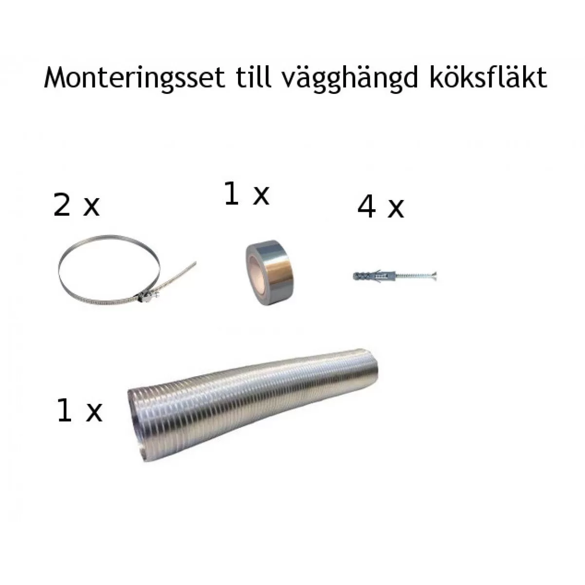 Trumsats/ Monteringsset till vägghängd köksfläkt