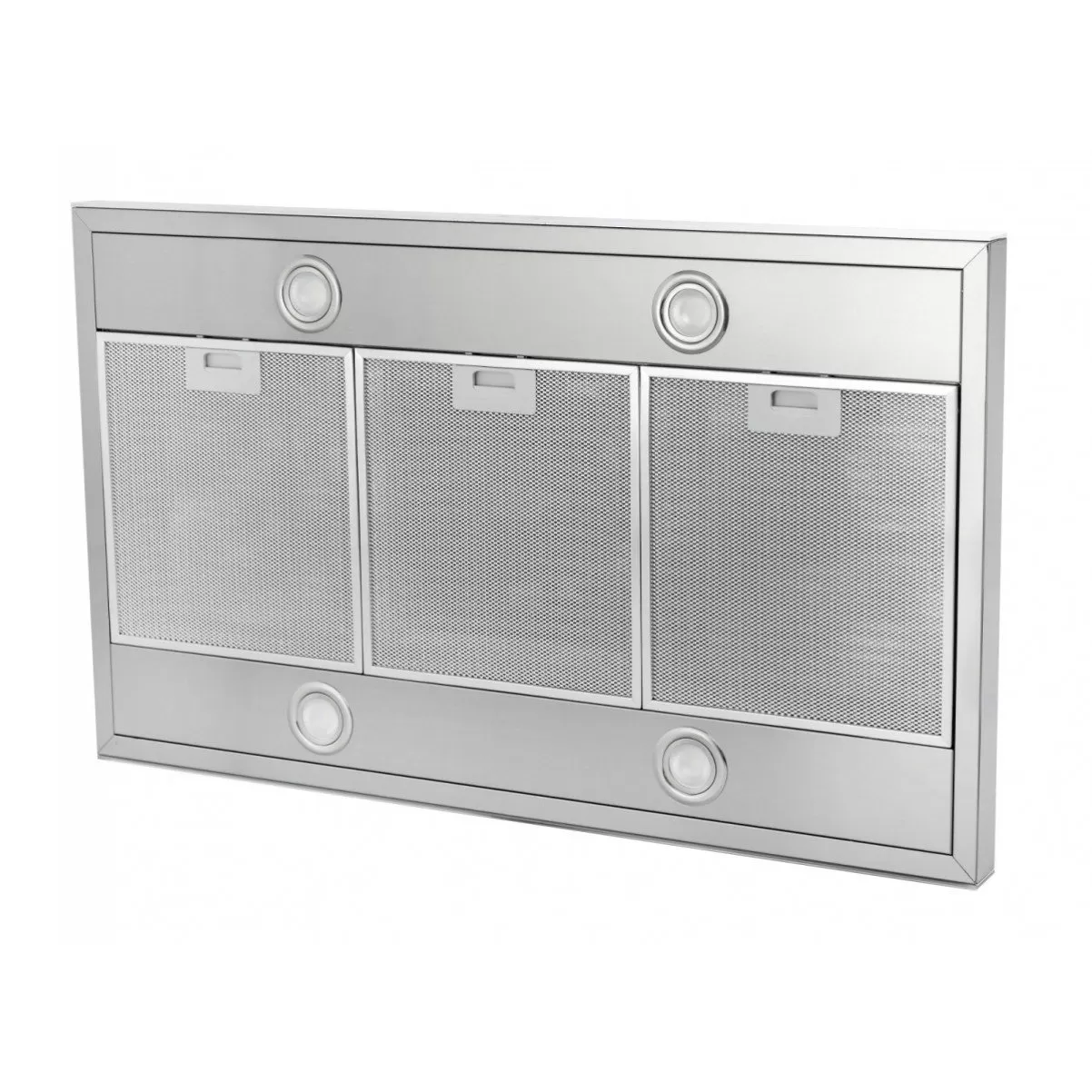 Lyx frihängande köksfläkt Pacific  60cm / 90 cm rostfritt stål+ vit glas