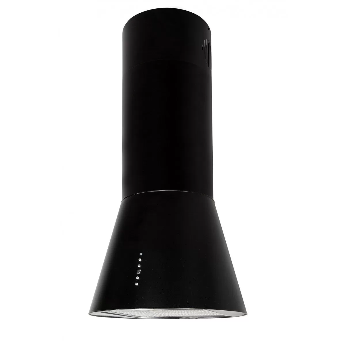 Design frihängande köksfläkt Vesuvius svart